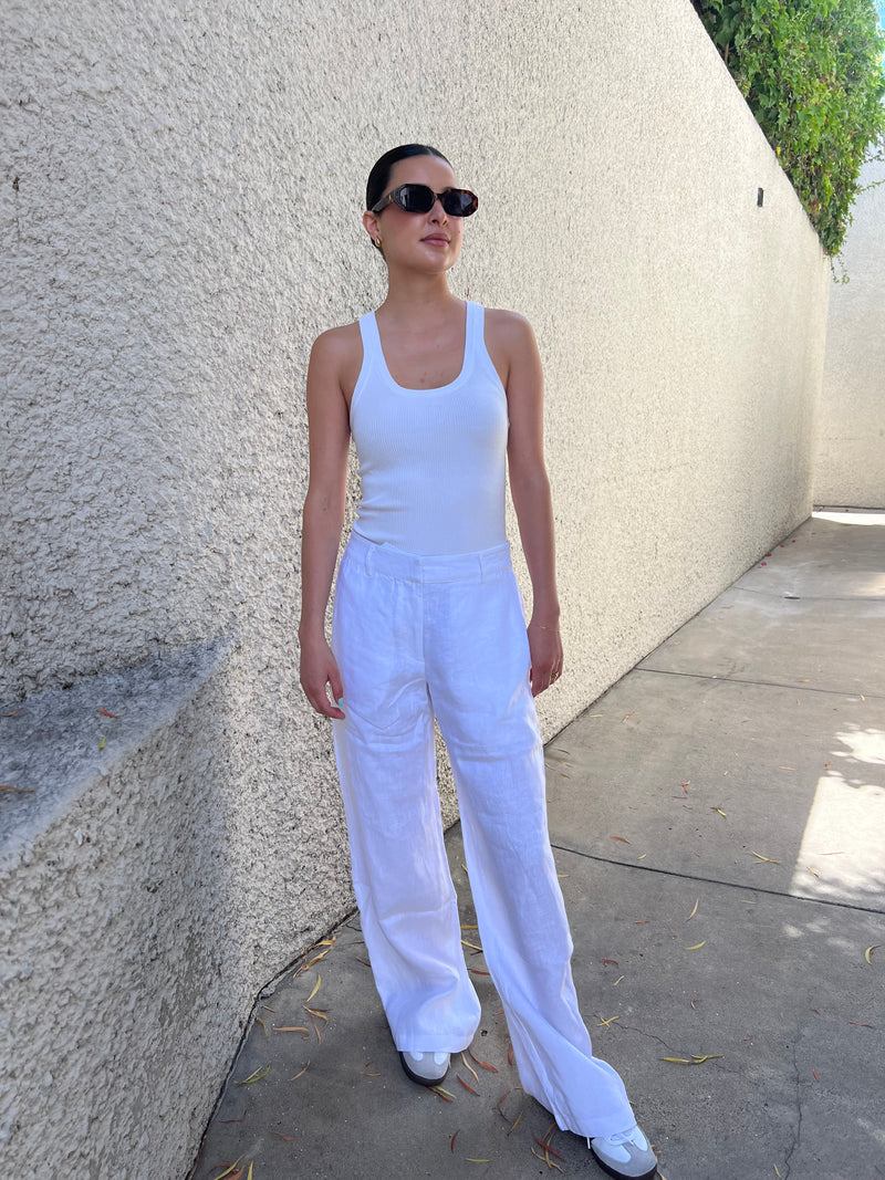 Matías White Linen Pants