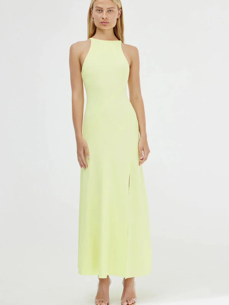 Aisling Backless Citron Dress