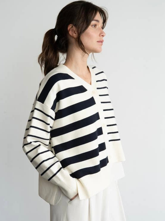 Edie Ivory/Stripe Sweater