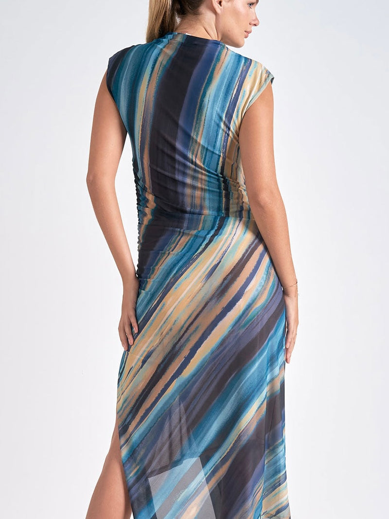 Luna blue midi dress