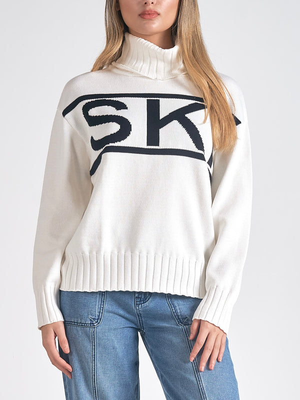 Azura white ski sweater