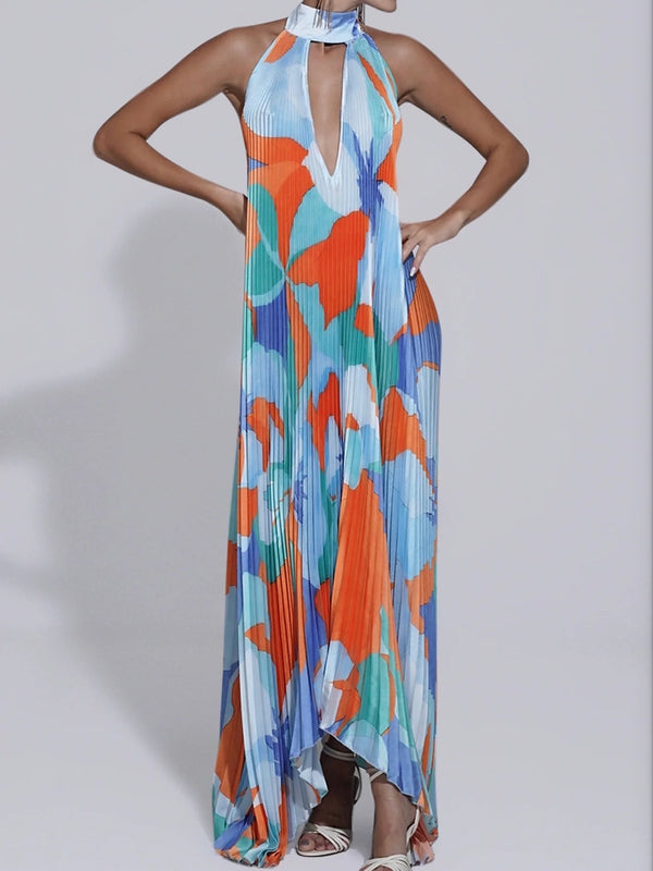 Opera Gown Capri Print Orange