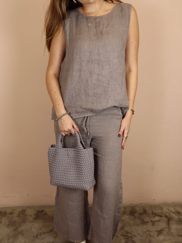 Gal Linen Taupe Set