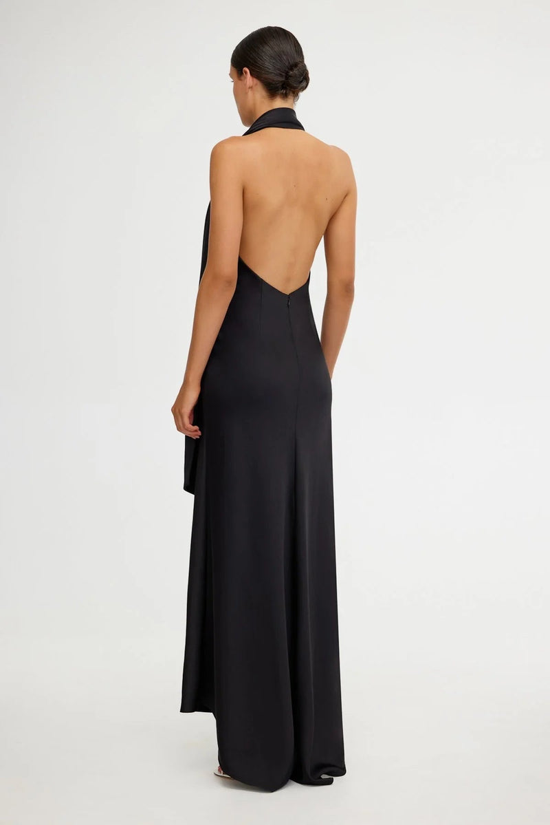 Adriana Halter Gown Black