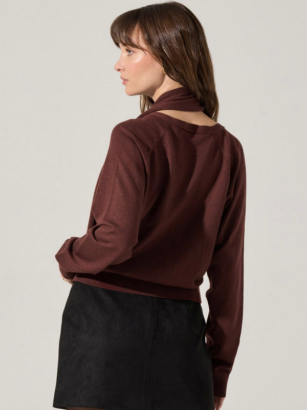 Silvana Scarf Wine Sweater