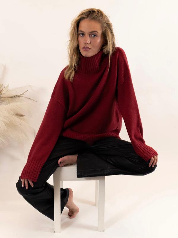 Peter Burgundy Sweater