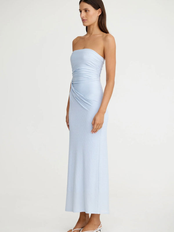 Coralie Blue Strapless Dress