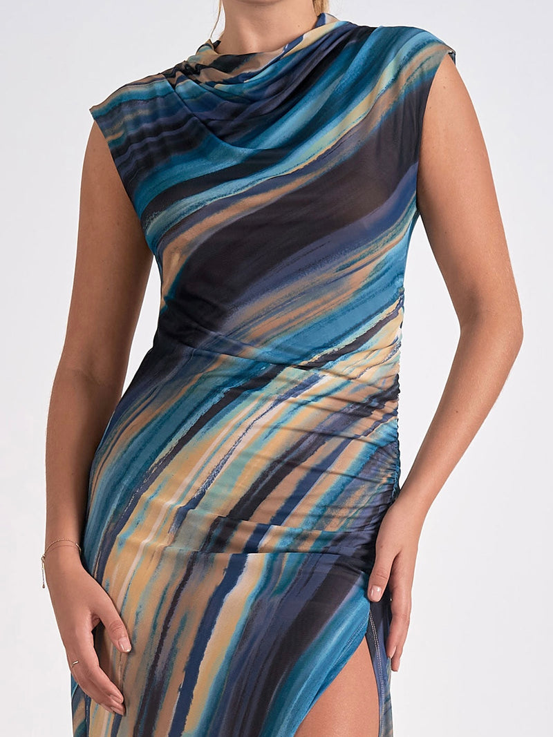Luna blue midi dress