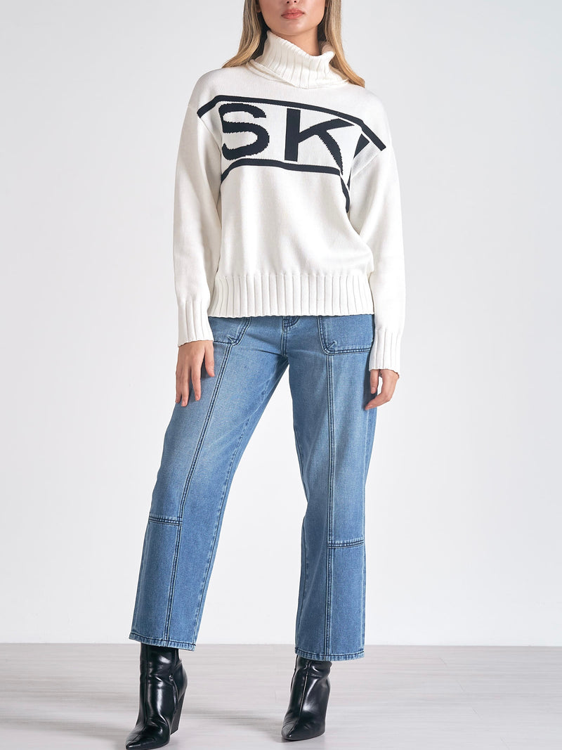 Azura white ski sweater