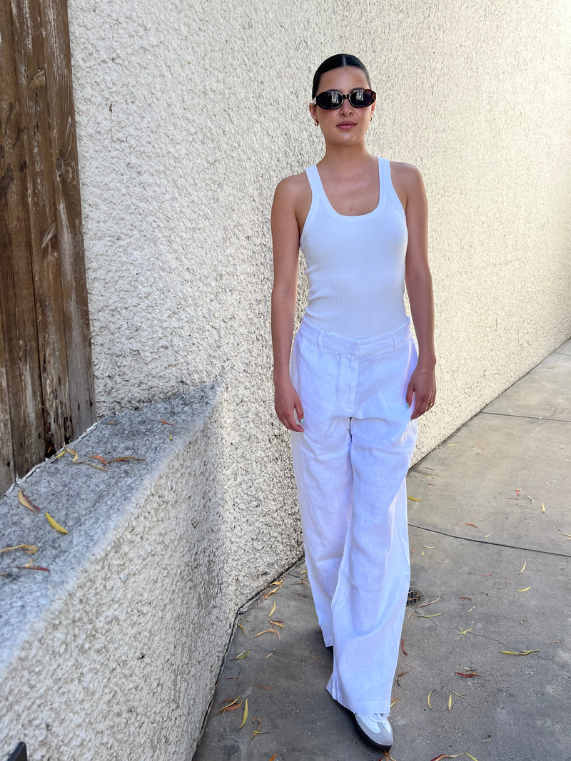 Matías White Linen Pants