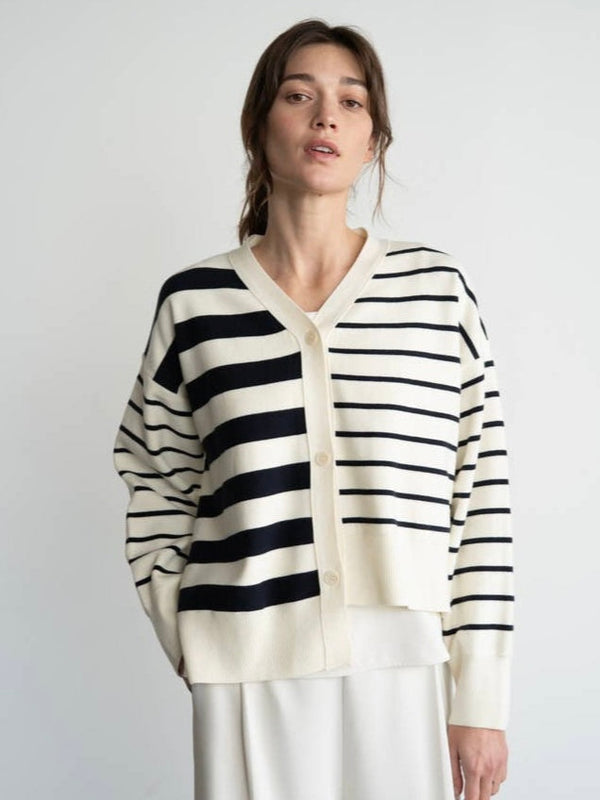 Edie Ivory/Stripe Sweater