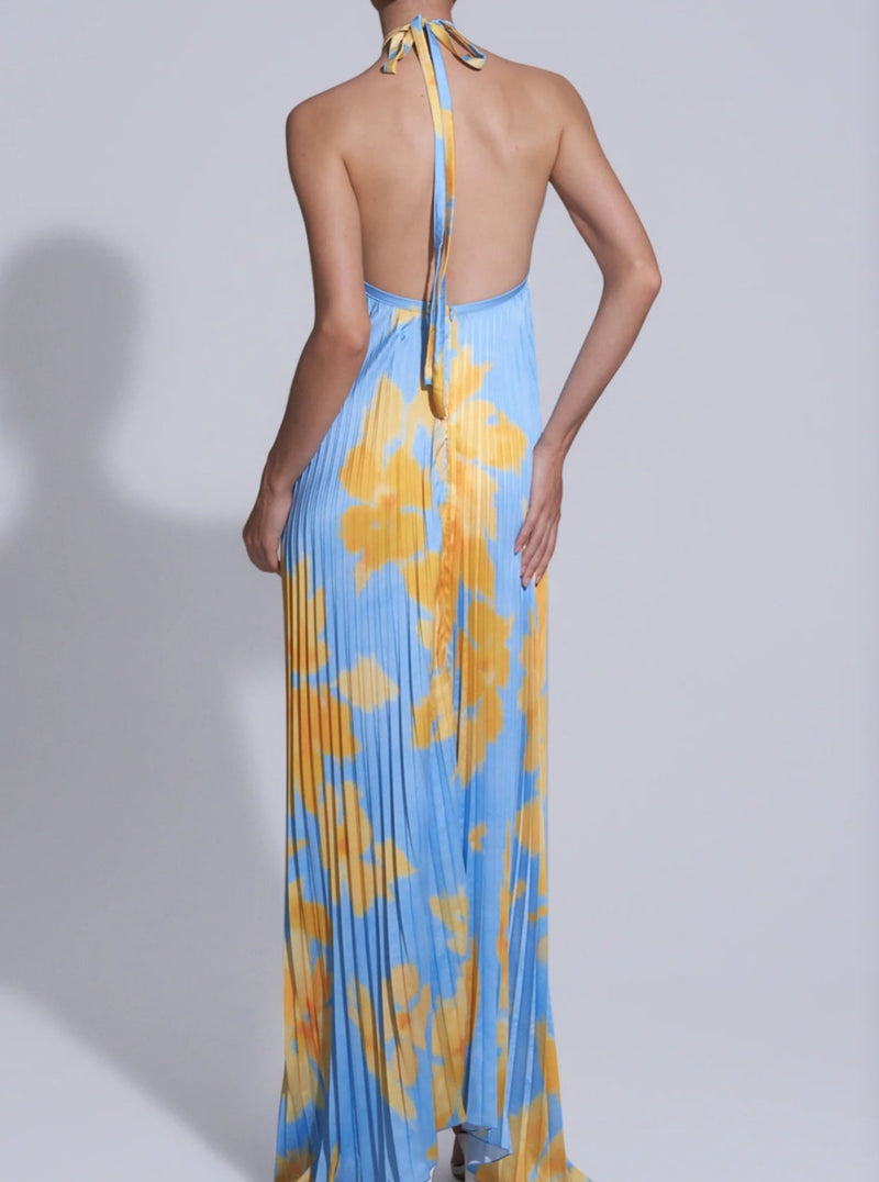 Deesse Gown Jardin Blue