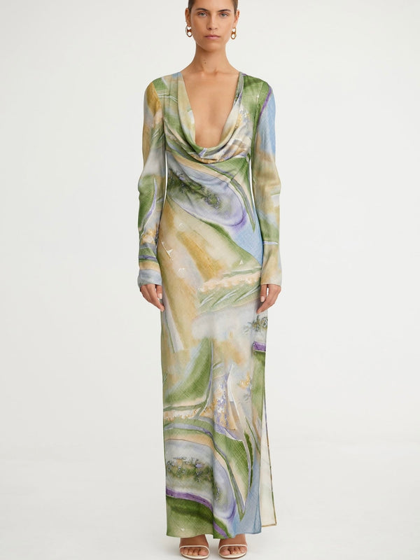 Bianca Marble Long Dress