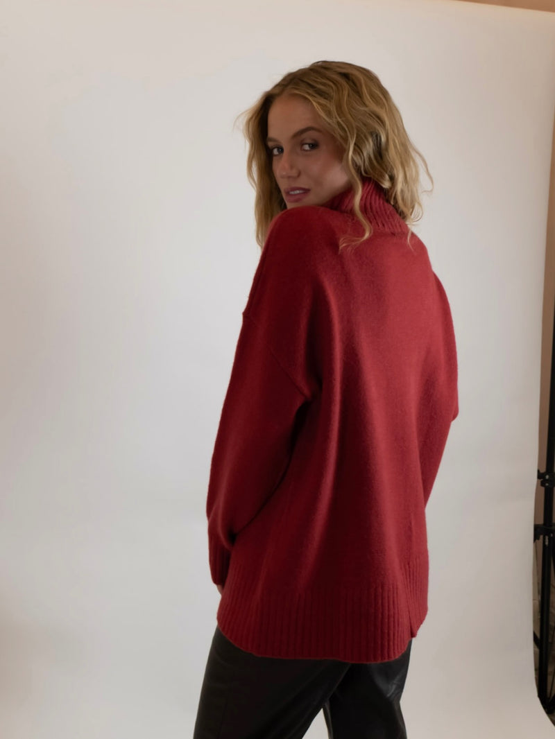 Peter Burgundy Sweater