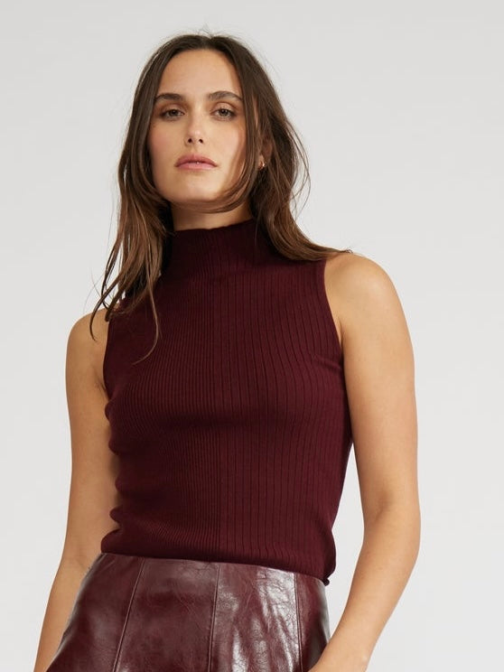Marcel Knit Burgundy Top