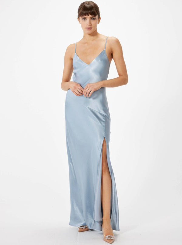 Ella Satin Blue Dress