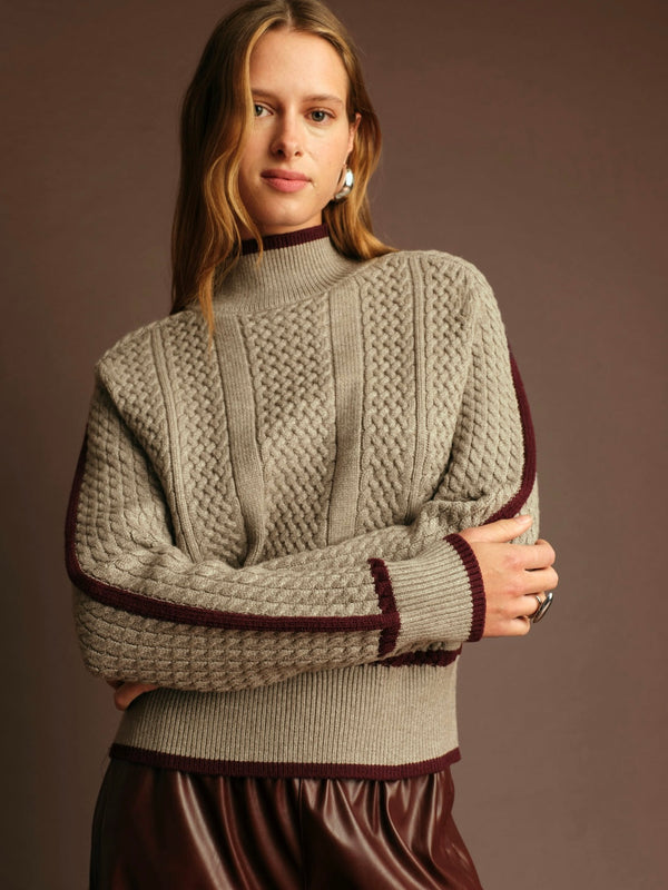 Kevin Turtleneck Wine Sweater