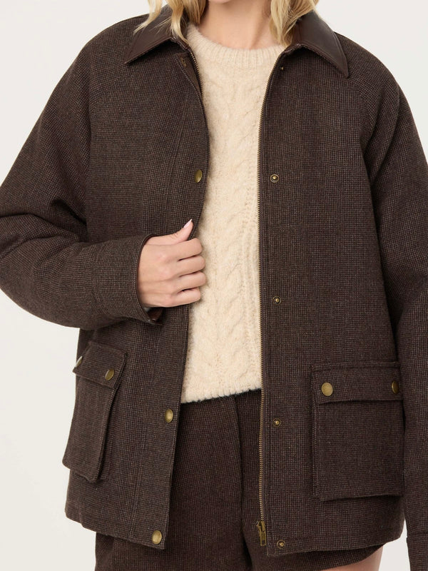 Rylan Contrast Wool Blend Jacket