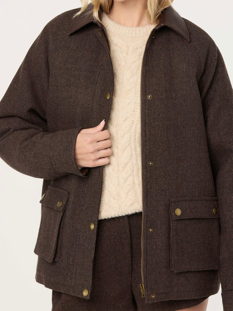 Rylan Contrast Wool Blend Jacket
