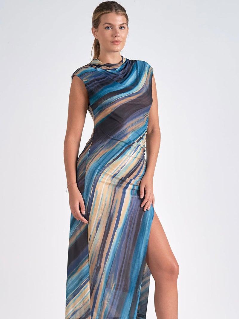 Luna blue midi dress