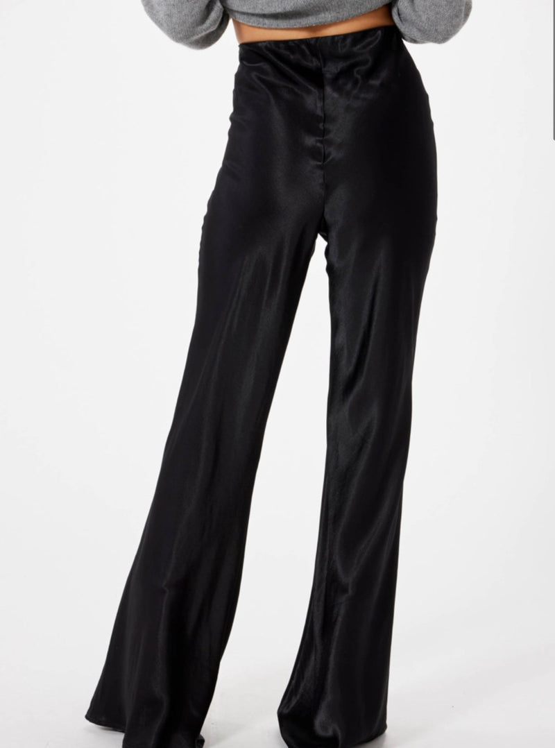 Satin Bell Black Pant