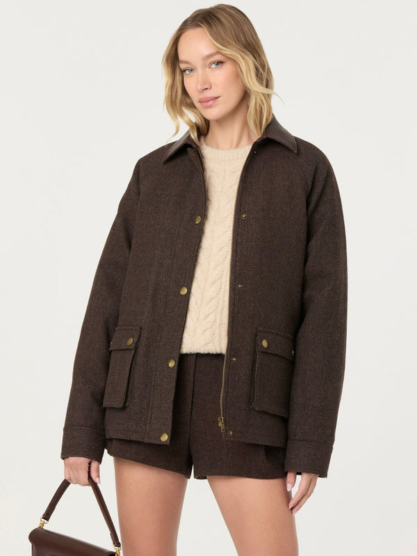 Rylan Contrast Wool Blend Jacket