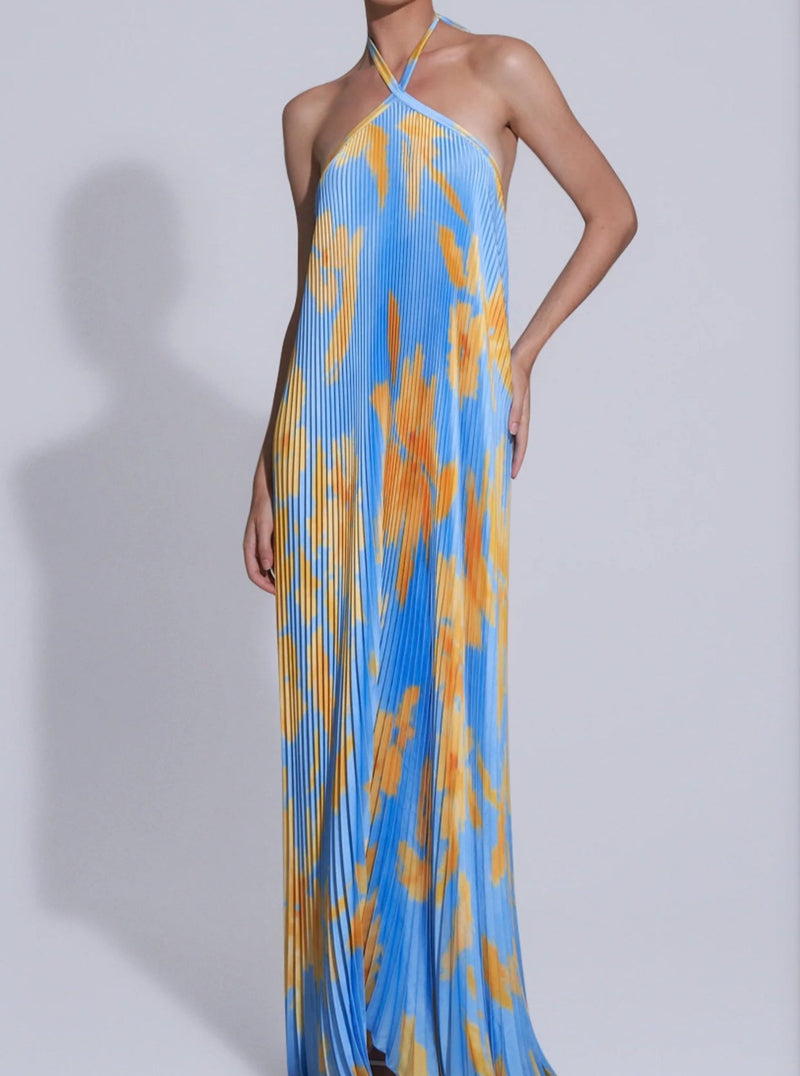 Deesse Gown Jardin Blue