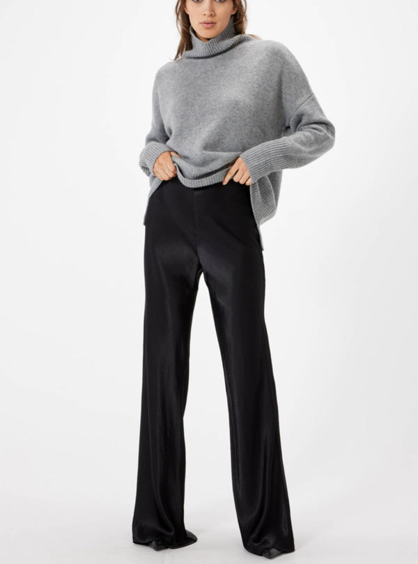 Satin Bell Black Pant