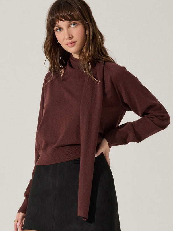 Silvana Scarf Wine Sweater