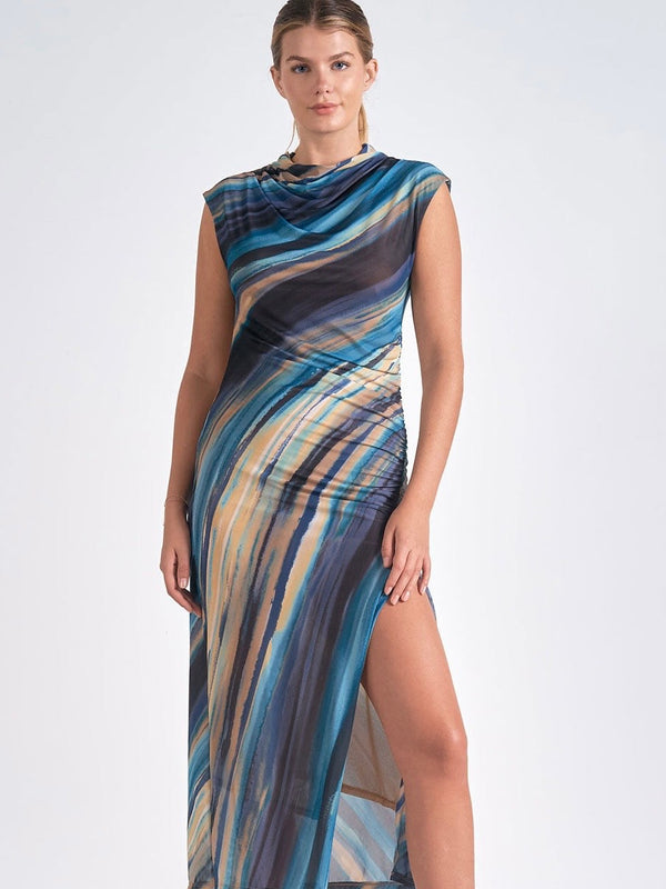 Luna blue midi dress