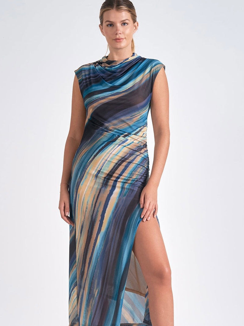 Luna blue midi dress