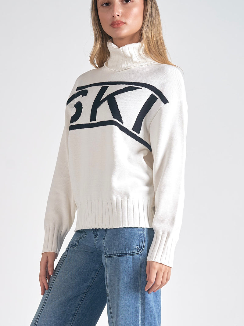 Azura white ski sweater