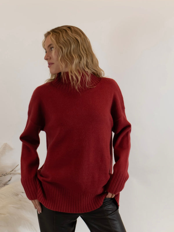 Peter Burgundy Sweater