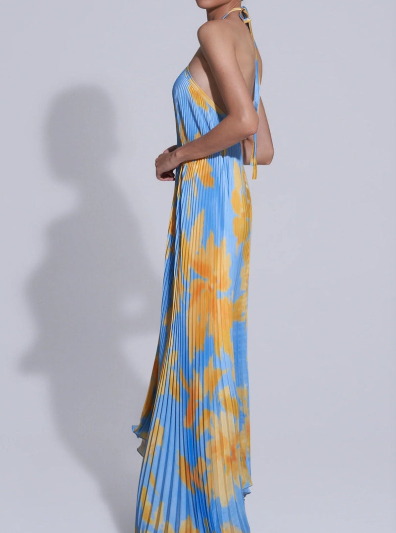Deesse Gown Jardin Blue
