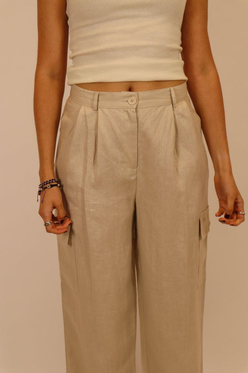 Paul linen pant beige