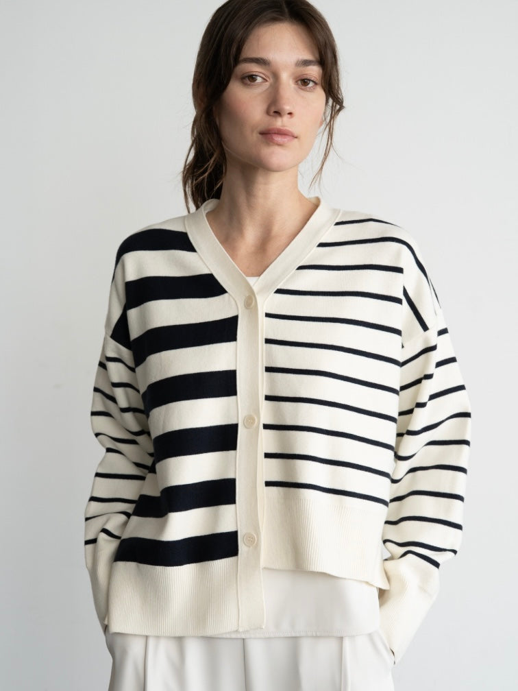 Edie Ivory/Stripe Sweater