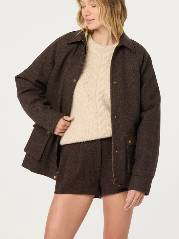 Sorine Wool Blend Pleated Shorts