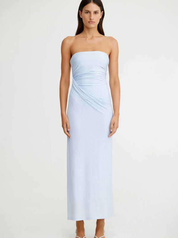 Coralie Blue Strapless Dress