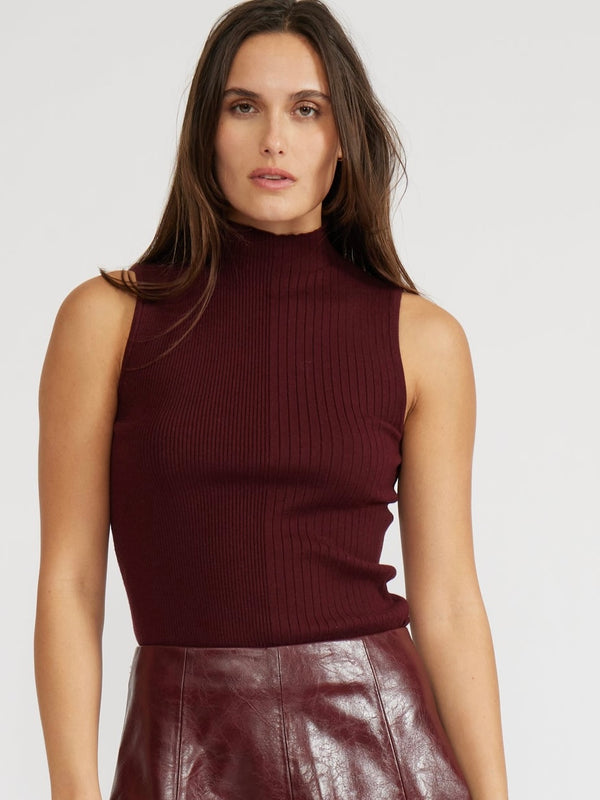 Marcel Knit Burgundy Top