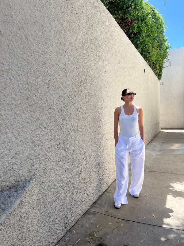 Matías White Linen Pants