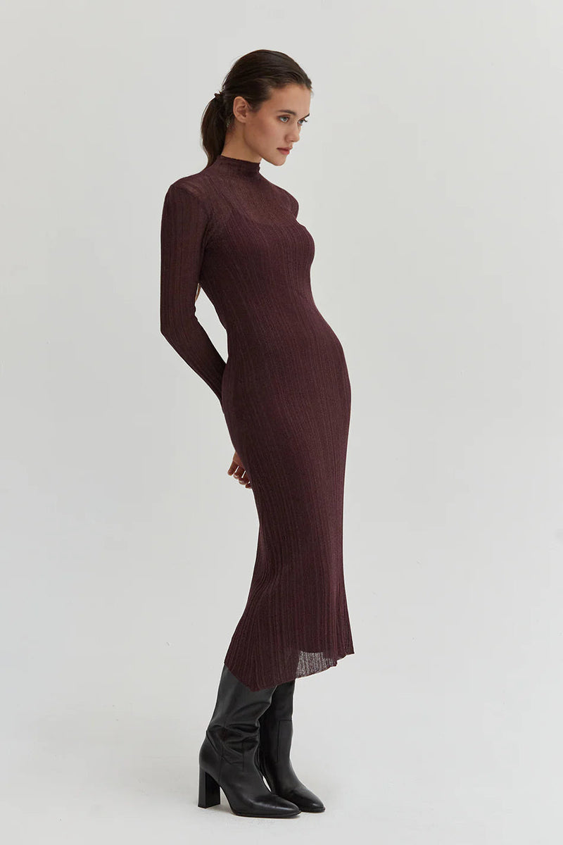 María Burgandy Dress