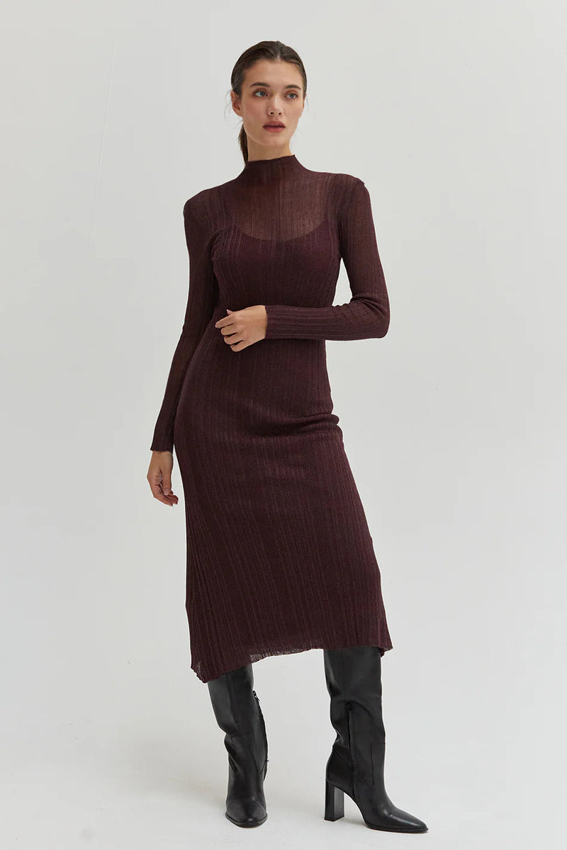María Burgandy Dress
