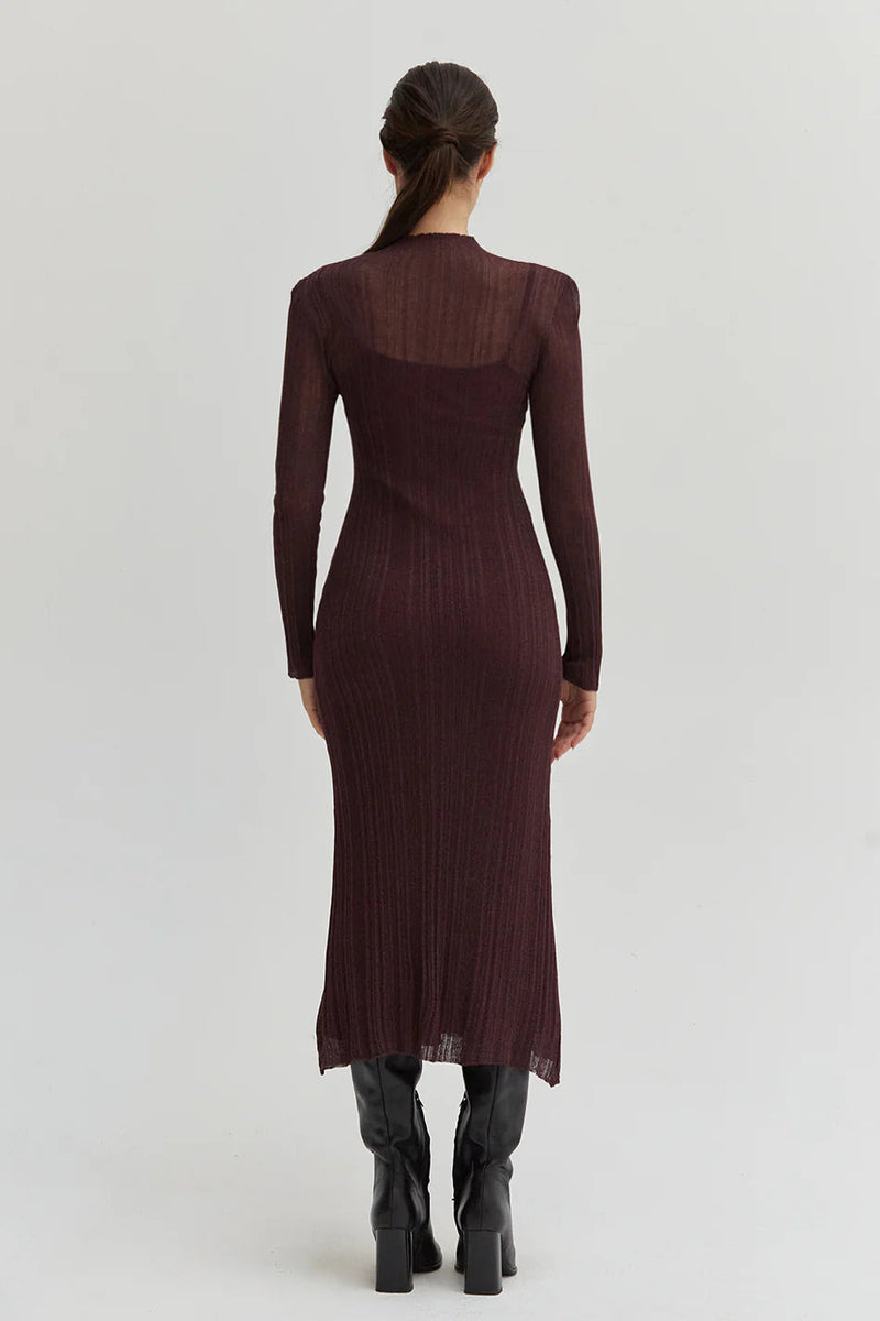María Burgandy Dress