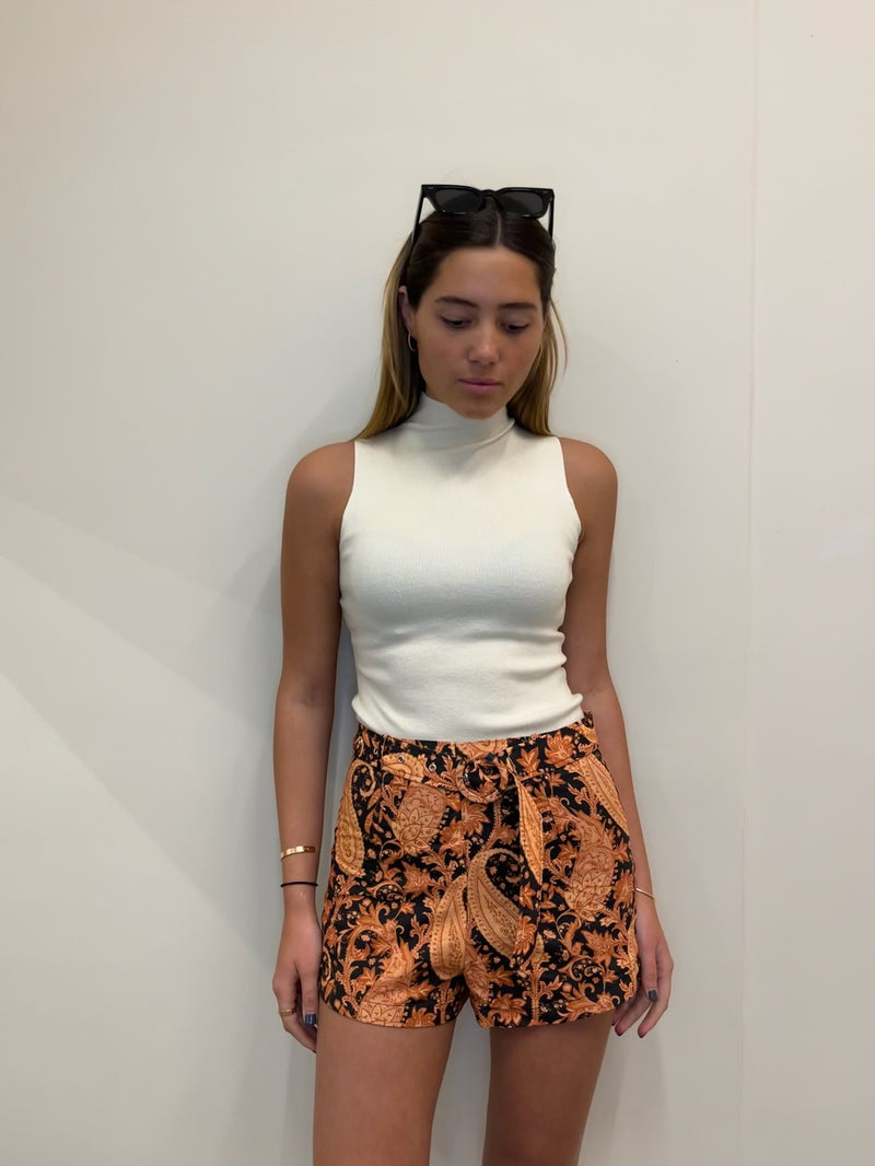 Burnt Paisley Short